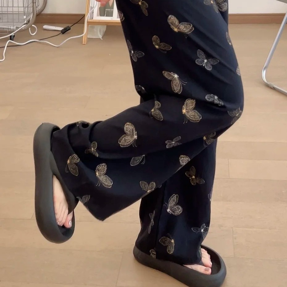 新中式蝴蝶遛弯裤仙女凉凉裤