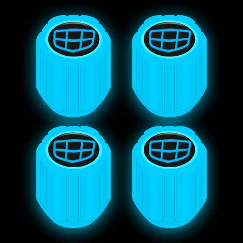 适用吉利夜光气门嘴远景帝豪缤瑞缤越博越星瑞个性轮胎气嘴帽装饰