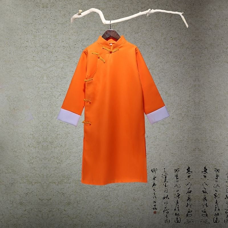 儿童相声大褂表演服长衫元旦新款复古舞蹈古装长袍快板服装中式