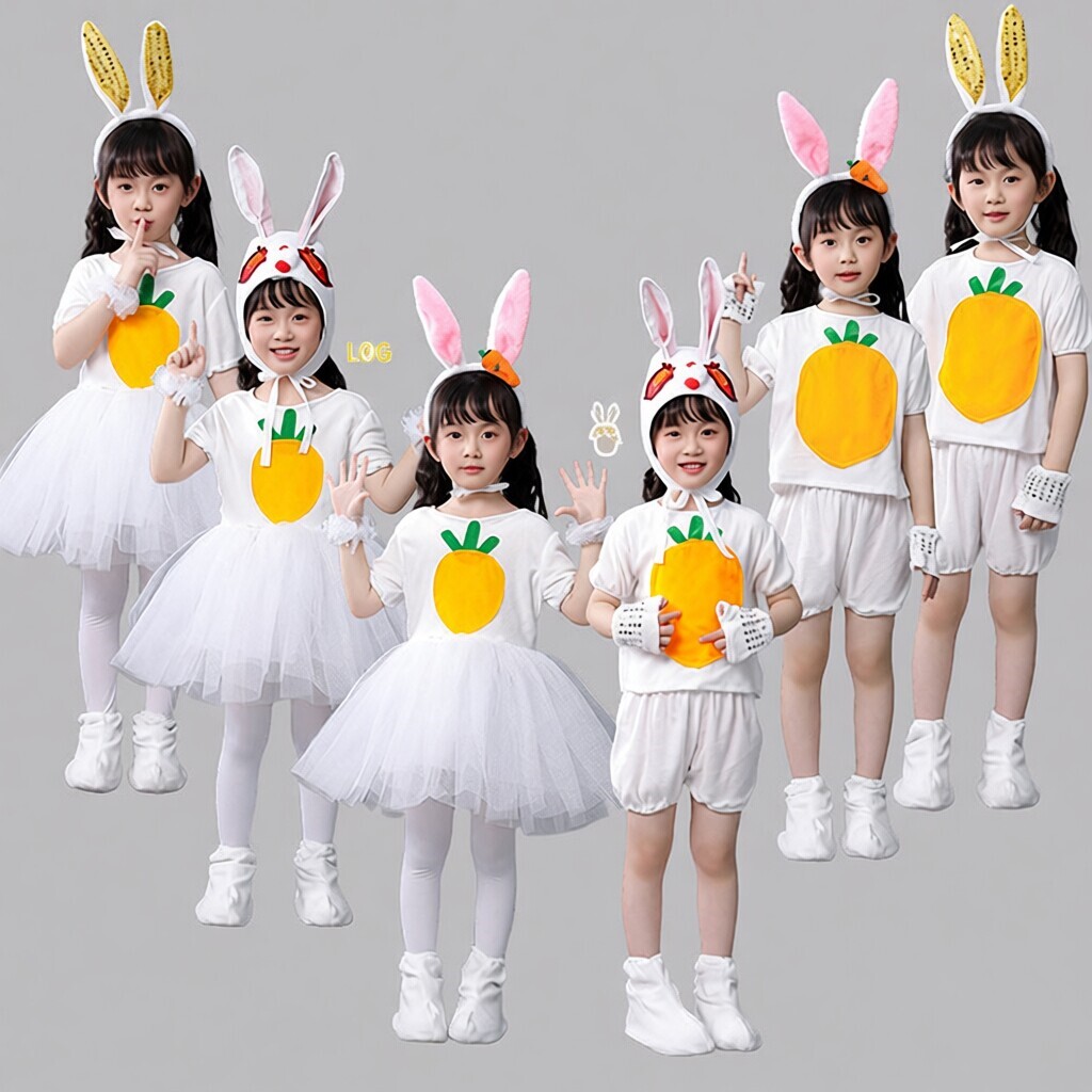 儿童小兔子表演服卡通可爱元旦纱裙幼儿园动物舞台新款六一新款