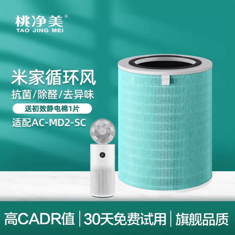适配小米米家循环风空气净化器风扇过滤网除醛雾霾AC-MD2-SC滤芯