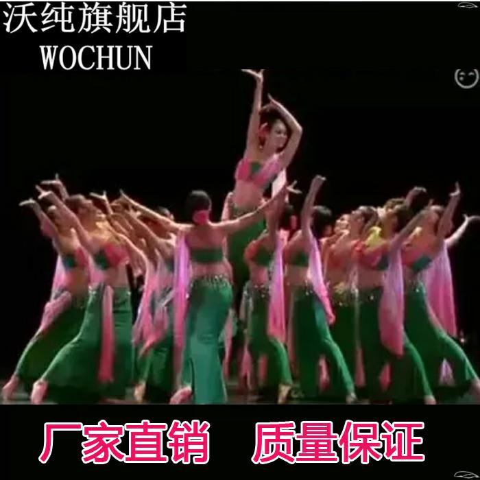 新款傣族女子群舞舞台舞蹈演出服饰版纳印象孔雀舞民族舞表演服装