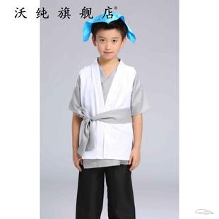 。古装套装学生店小二村民衣服男女演出服装古代老百姓表演服