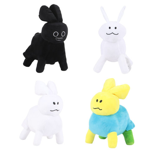跨境新品Roblox Forsaken Gubby Plush游戏黑白兔子毛绒玩具公仔