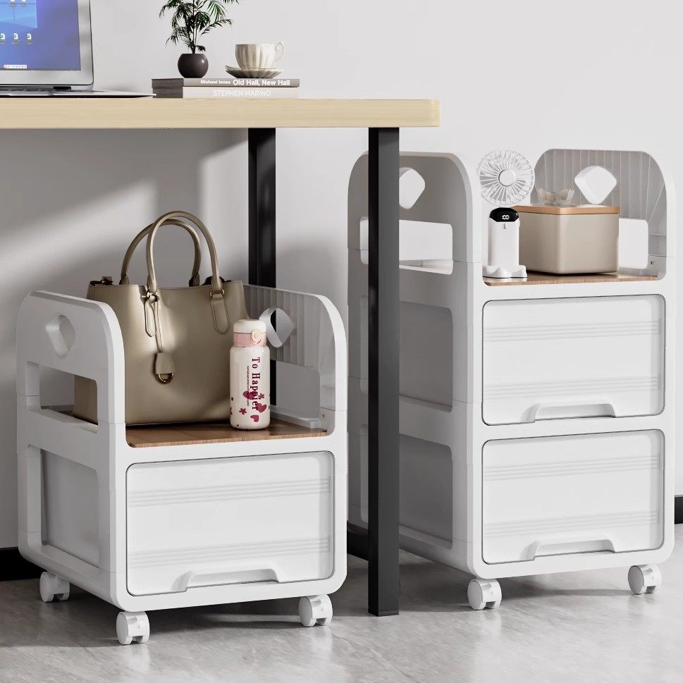 书包置物架办公桌下收纳柜工位放包神器移动小推车分层零食收纳架,收纳整理,整理架/置物架/收纳架,淘宝优惠券,粉丝福利购,淘宝优惠卷