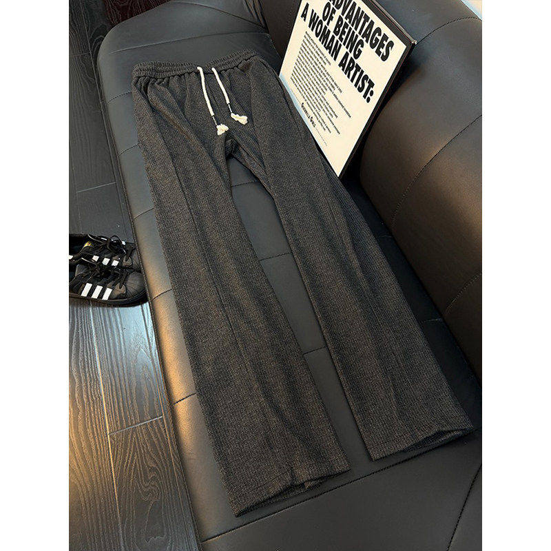 美式复古灯芯绒裤子男款秋冬季宽松直筒针织卫裤垂坠感休闲运动裤,男装,卫裤,淘宝优惠券,粉丝福利购,淘宝优惠卷