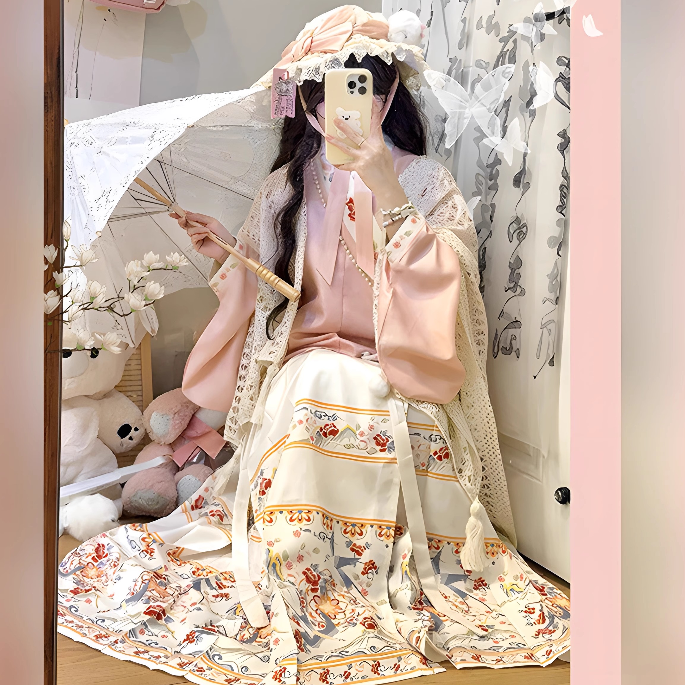 汉服女款冬季加厚原创国风马面裙