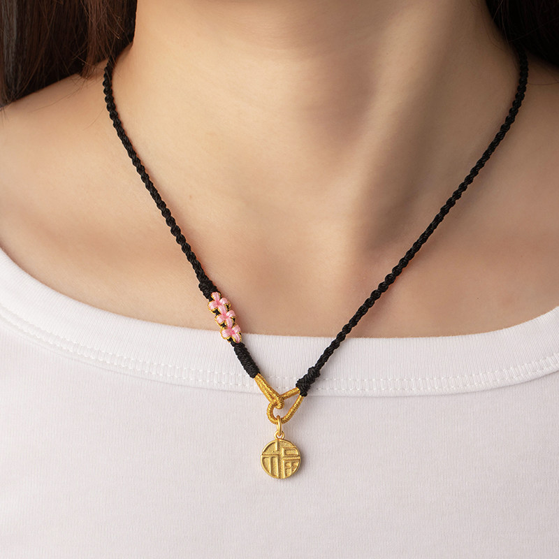 南露雏菊桃花编绳项链半成品可穿吊坠金银饰抖音小红书2026同爆款,饰品/流行首饰/时尚饰品新,项坠/吊坠,淘宝优惠券,粉丝福利购,淘宝优惠卷