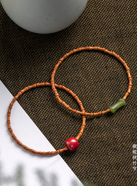 025蛇年天然橄榄核小竹节