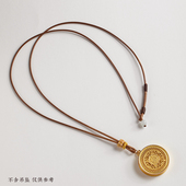 黄金吊坠绳配绳长度可DIY挂件手工编织绳项链高端玉佛头挂坠黑绳