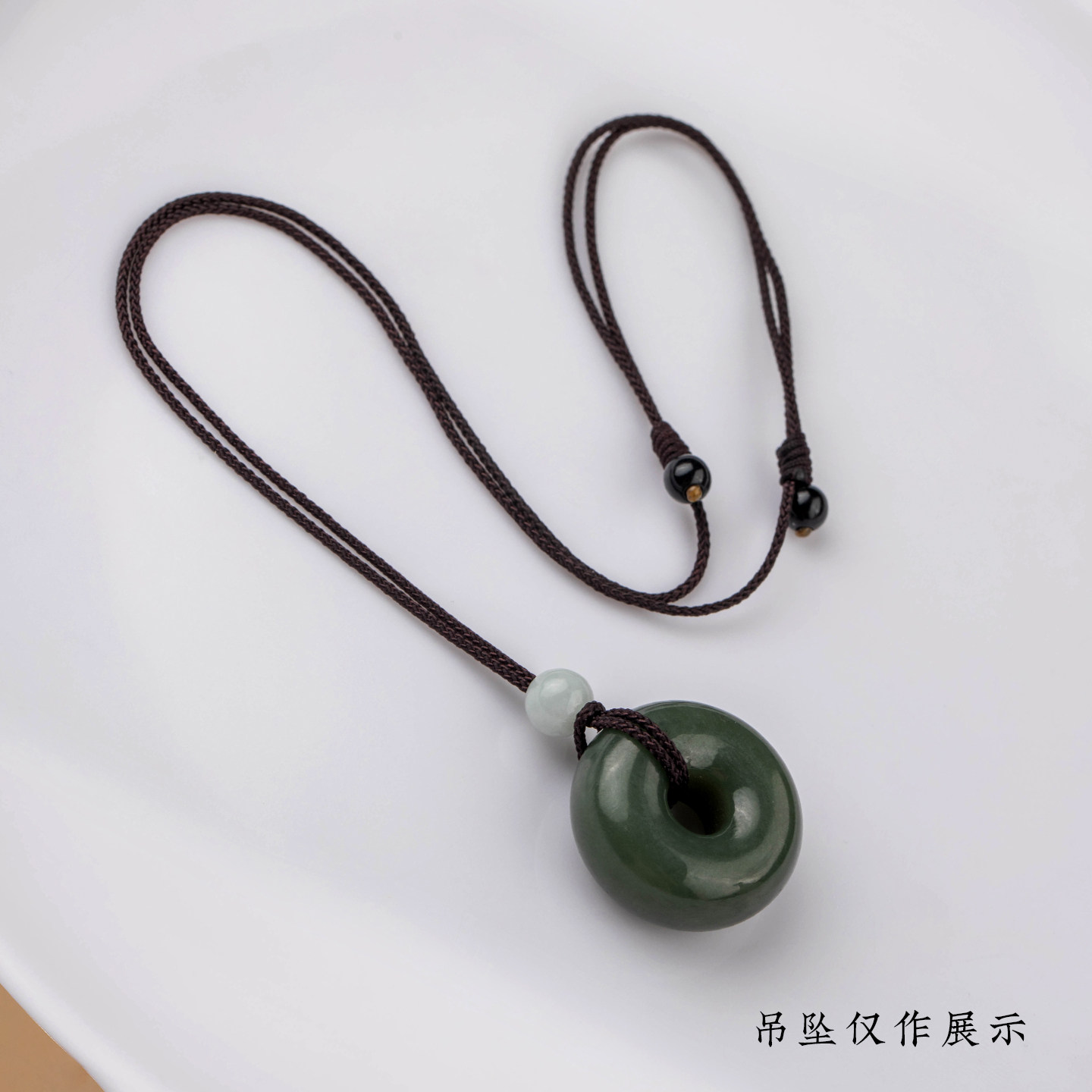 平安扣挂绳项链编绳玉石吊坠绳子玉佩翡翠挂件绳玉器免绑吊坠挂绳