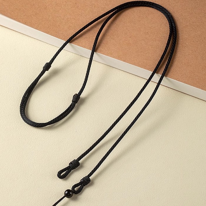 天珠吊坠挂绳横穿玉珠锁骨绳