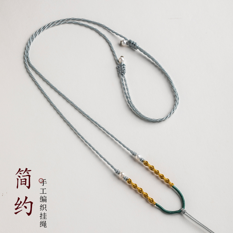 翡翠玉坠绳珍珠绳子超细锁骨链