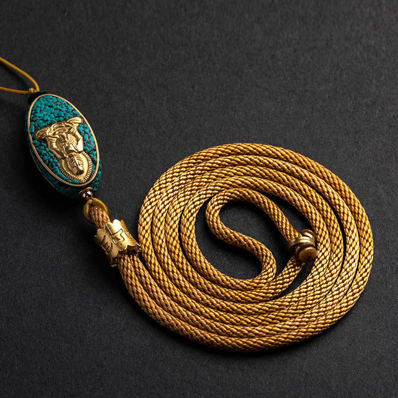 挂脖高端手编绳黄金坠挂件绳成品玉佩项链绳手工编织翡翠吊坠挂绳