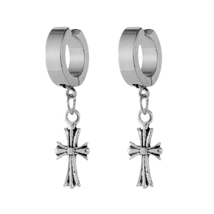 十字架耳夹男无耳洞痞帅高级感单只男士耳环个性免打孔男士耳钉女