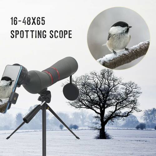 16X-48X Zoom Spotting Scope Optical Telescope Monocular BAK4