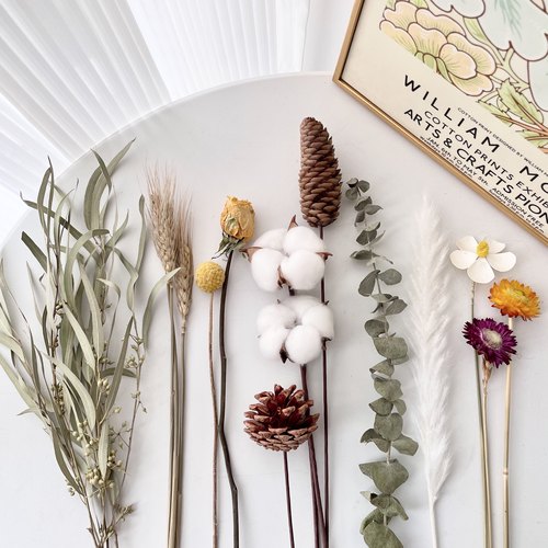 diy花材干花花束天然风干真花