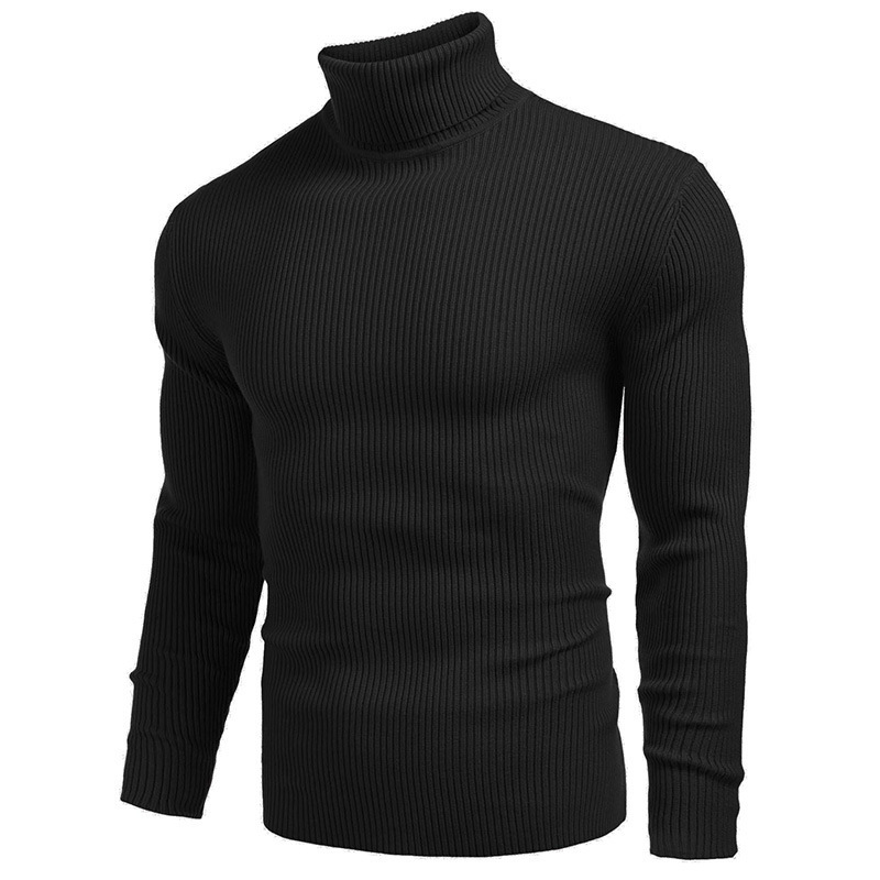 2023外贸男装针织衫高领毛衣秋冬欧美长袖套头毛线衫men sweater