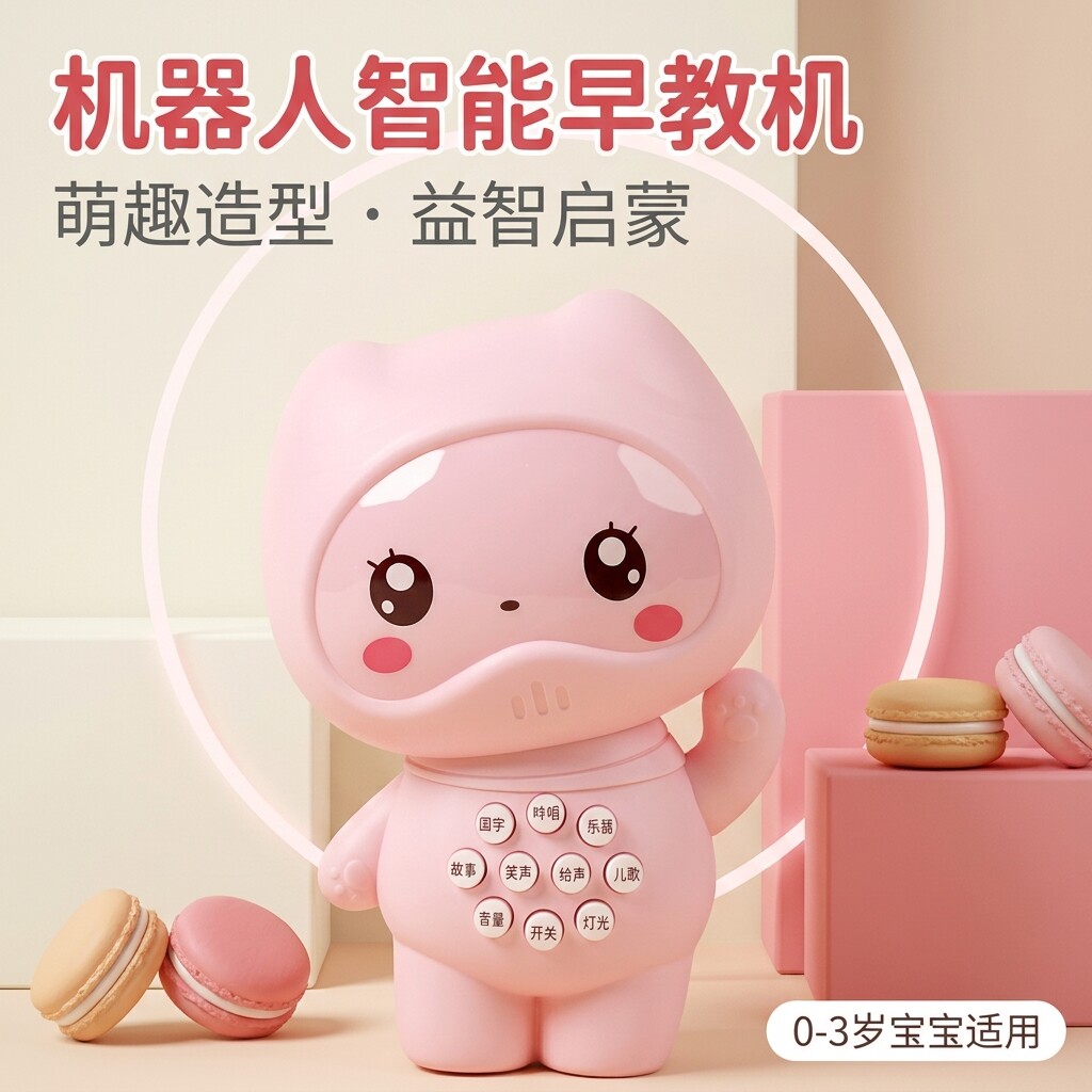 遥控智能机器人早教机 0-3 岁婴幼儿儿歌故事声光启蒙学习玩具