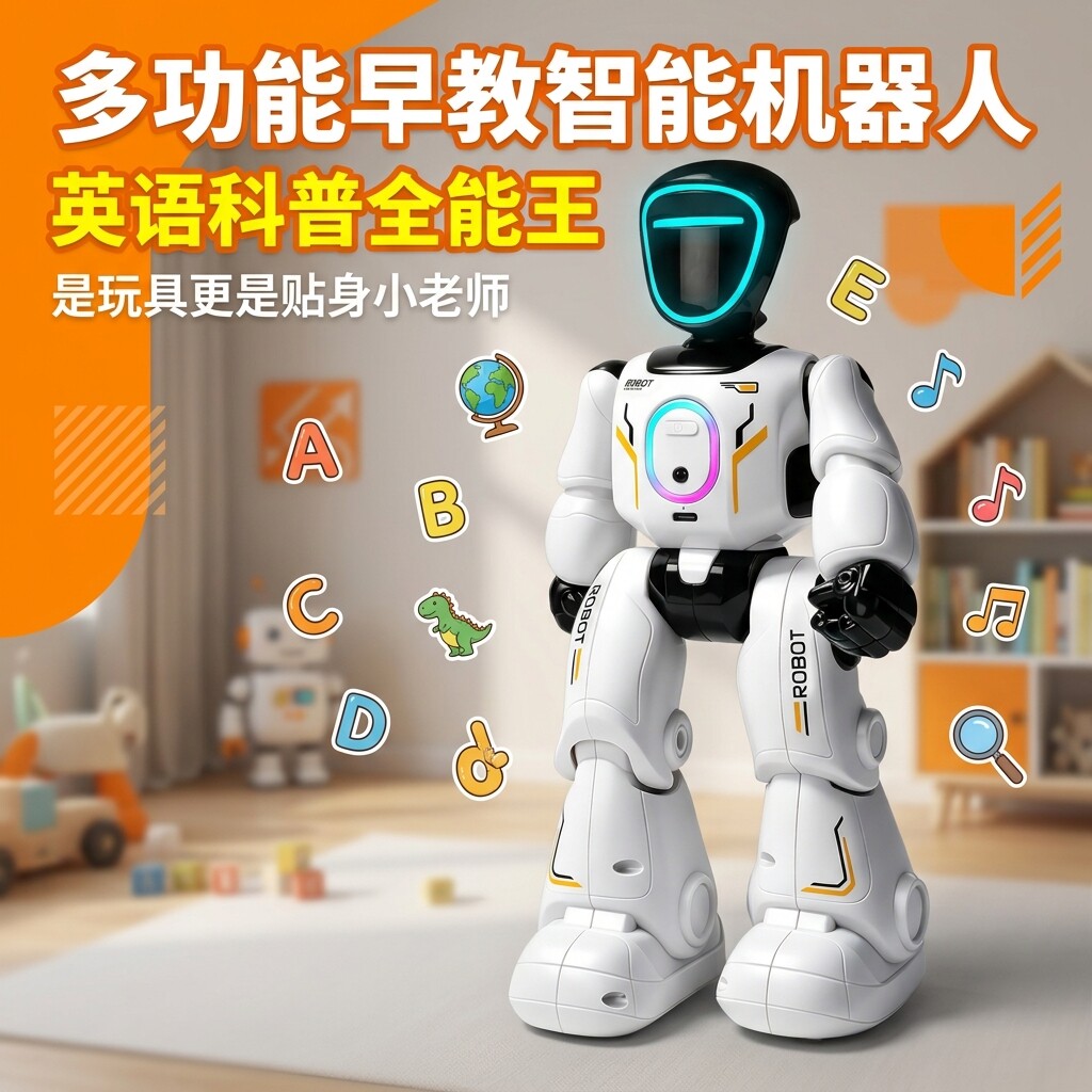 新款高科技遥控机器人AI编程充电跳舞早教男孩女孩儿童益智玩具礼