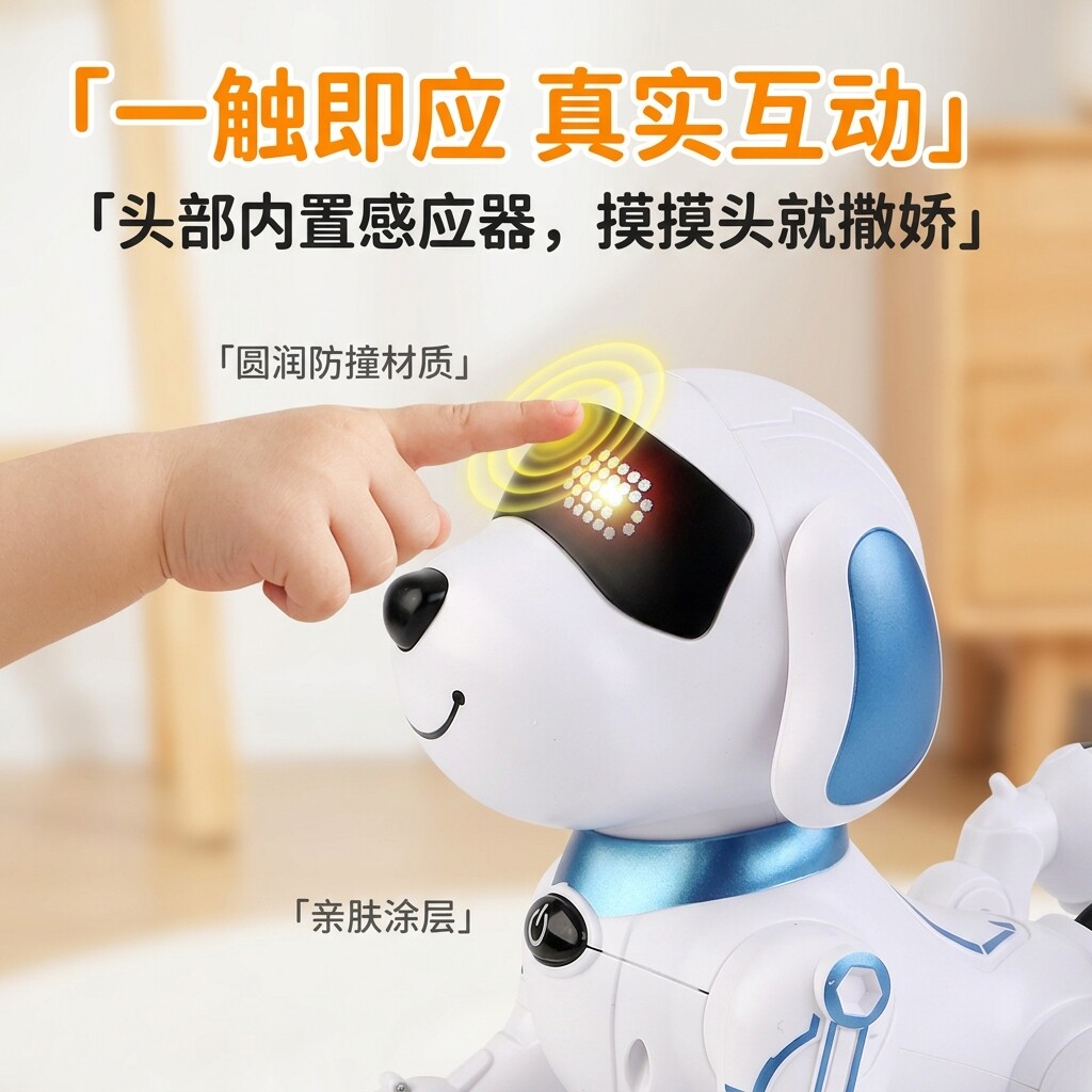 遥控智能机器狗可编程触摸感应声光机器人儿童电动玩具男孩女孩