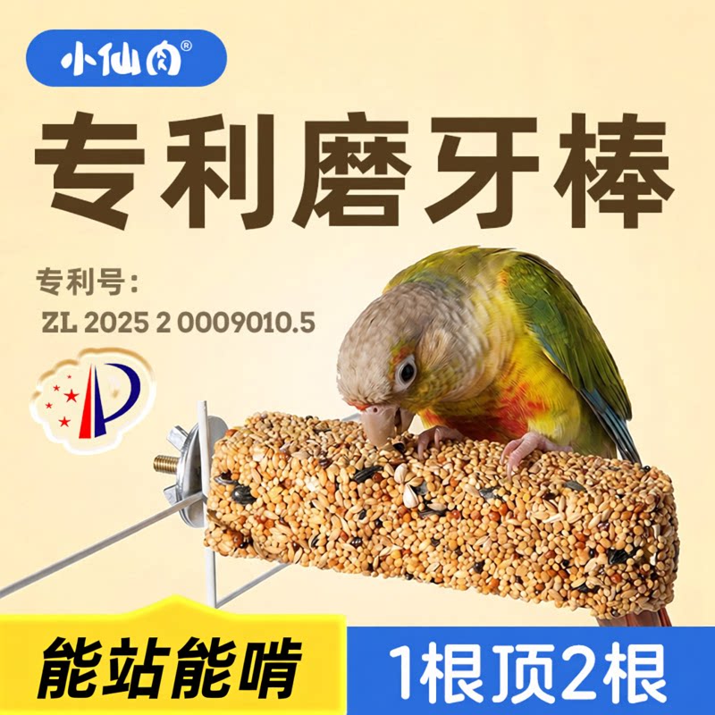 【能站又能啃】鹦鹉专用磨牙站杆