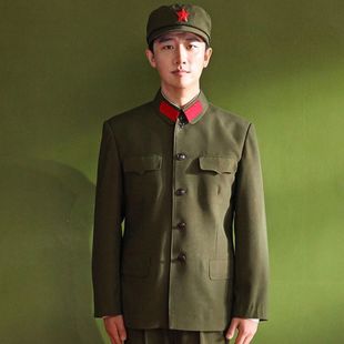 正宗65式老式服装的确良夏装涤卡冬装红色经典演出服老兵聚会纪念