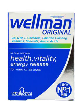 25年10月英国wellman男士复合营养片维生素30粒含28种维生素