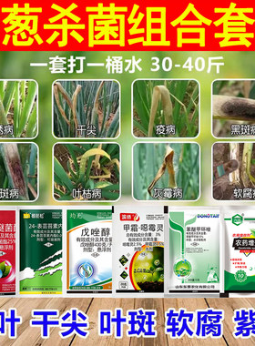 大葱杀菌套餐白斑病锈病干尖小白点黄叶黑斑紫斑病正品药厂家直销