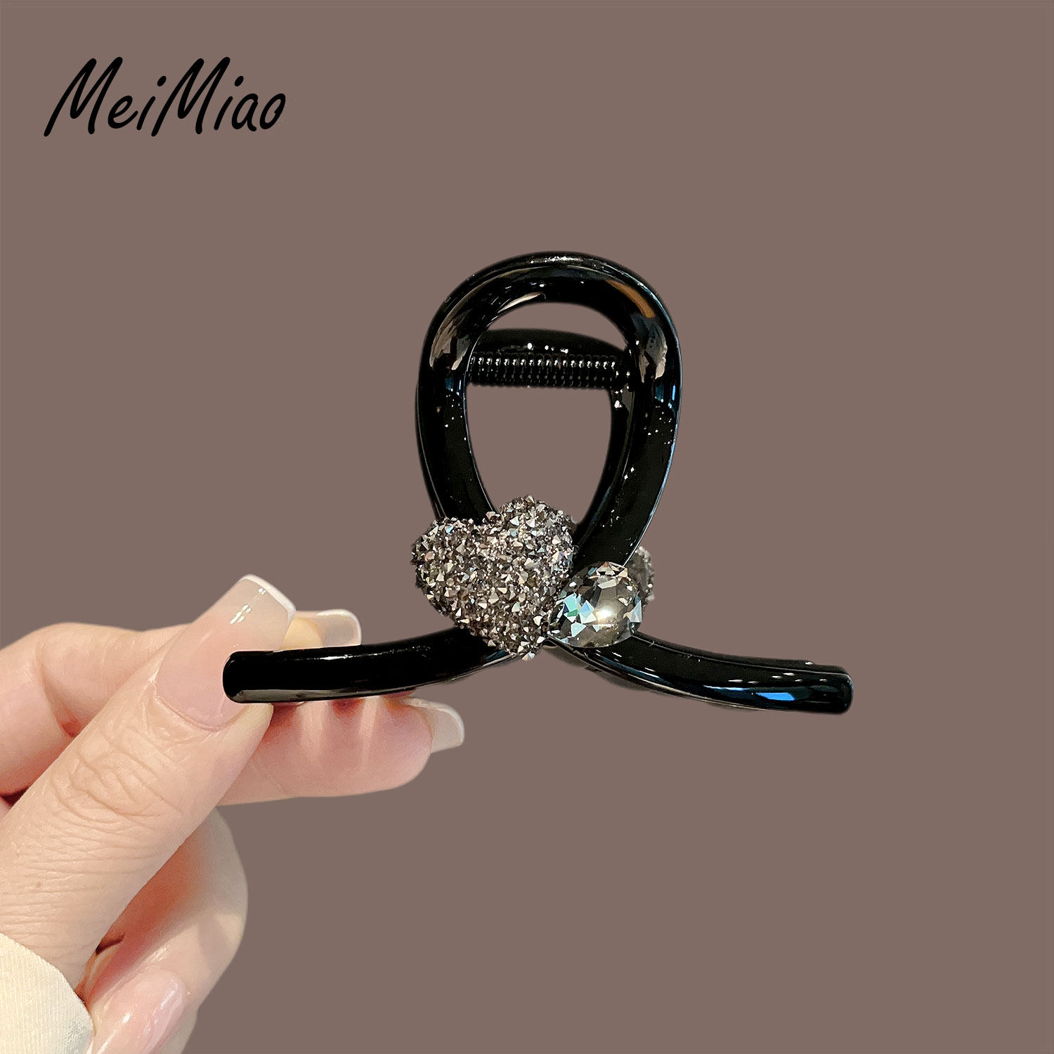 高品质水钻爱心抓夹中号高级感后脑勺盘发夹鲨鱼夹发量少2024新款,饰品/流行首饰/时尚饰品新,发饰,淘宝优惠券,粉丝福利购,淘宝优惠卷