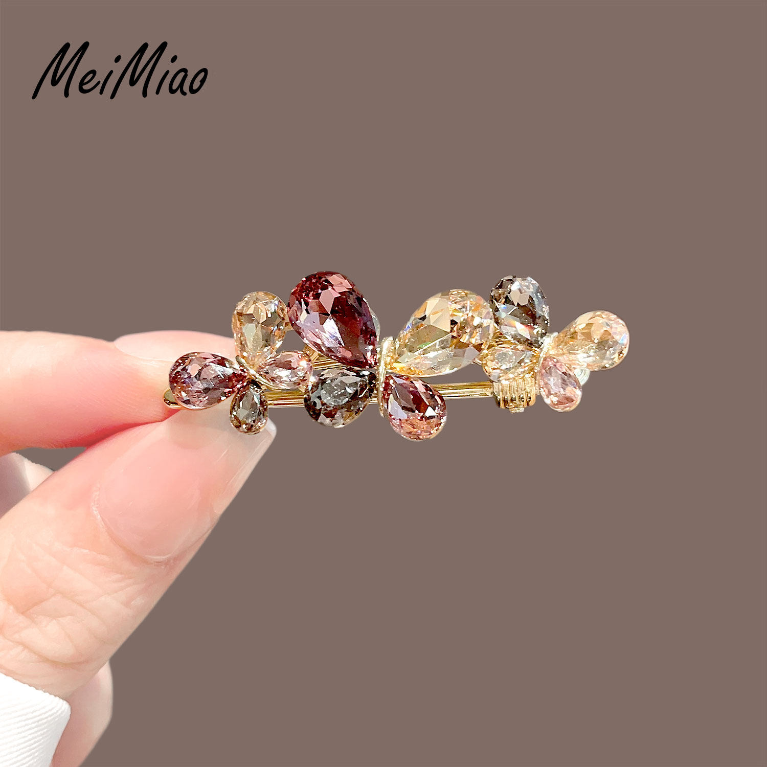 发夹女2024新款高端侧边夹水晶蝴蝶鸭嘴夹简约时尚碎发刘海夹发卡,饰品/流行首饰/时尚饰品新,发饰,淘宝优惠券,粉丝福利购,淘宝优惠卷