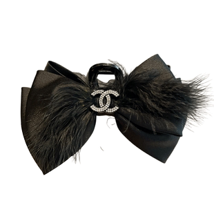 羽毛抓夹大号高级感蝴蝶结鲨鱼夹在逃公主发夹后脑勺2023新款发饰