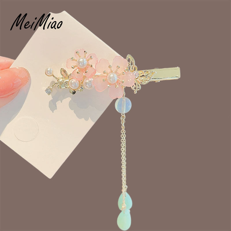 精致古风花朵流苏发夹女侧边刘海夹头饰高级感后脑勺发卡汉服发饰,饰品/流行首饰/时尚饰品新,发饰,淘宝优惠券,粉丝福利购,淘宝优惠卷