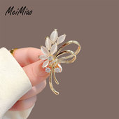 高档猫眼石郁金香花朵胸针女奢华大气胸花西装 外套配饰大衣别针扣