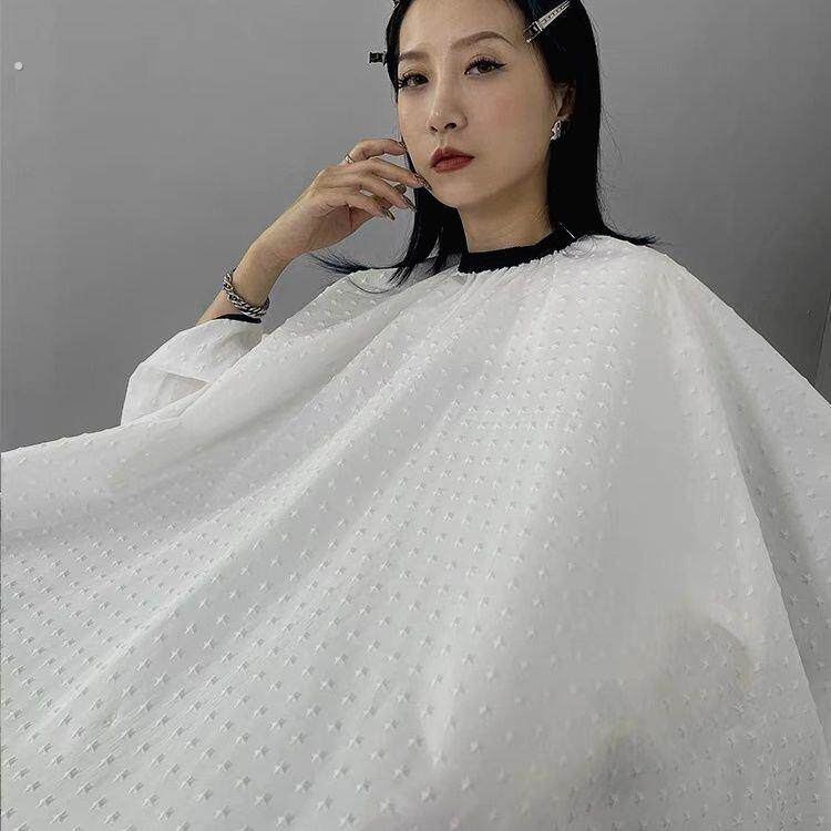 新款围布理发店盖住脚厚款发廊剪发围布不粘发防静电防水围布家用