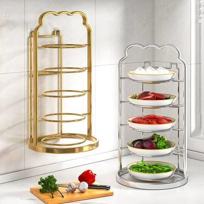 不锈钢备菜置物架厨房多功能台面多层碗碟配菜盘收纳神器放菜架子