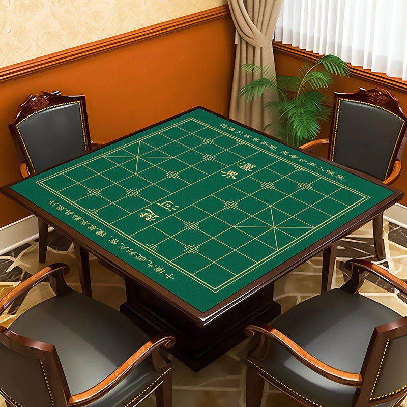 中国象棋橡胶棋盘麻将下棋正方形桌面桌垫矽藻泥防滑厚带软布桌布