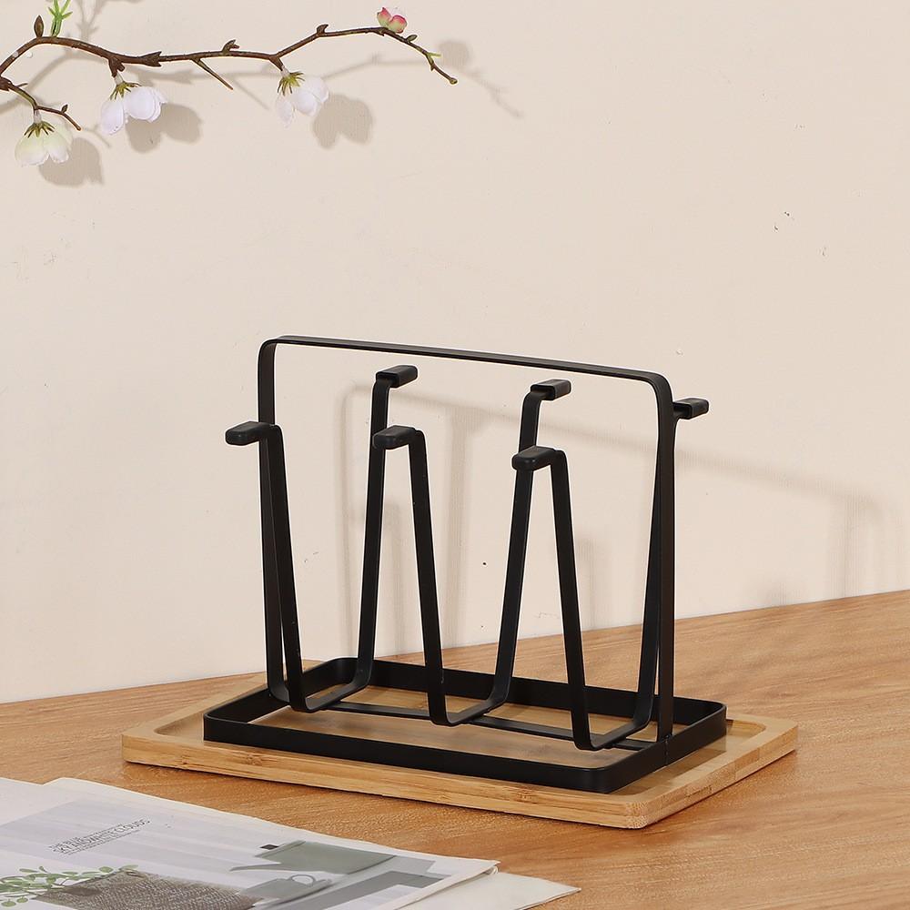 托盘玻璃杯架排水架杯架水杯架创意家庭储存杯架倒置