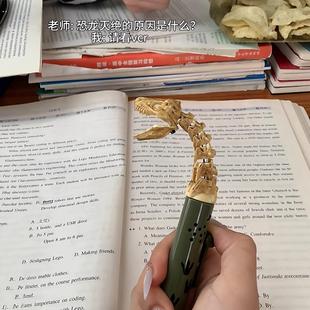 骨骼恐龙笔按压张嘴可夹薯片零食笔创意趣味搞怪解压签字笔签字笔