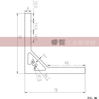 铝合金角码 90度直角7878铝型材 8080角件 工业铝材6060铝角码