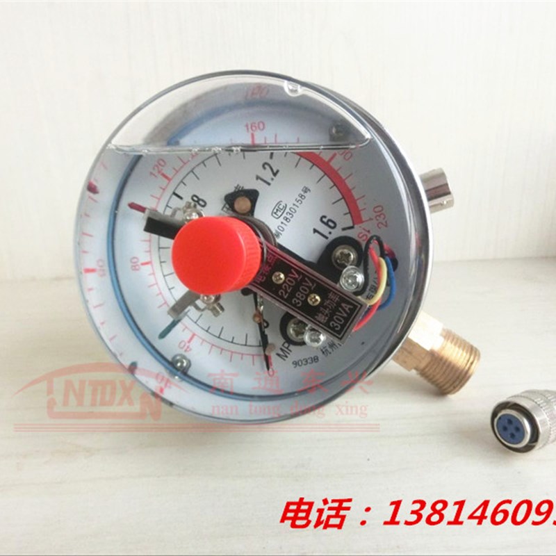杭州东亚 上海正宝YNXC100耐震电接点压力表40mpa 全不锈钢电接点