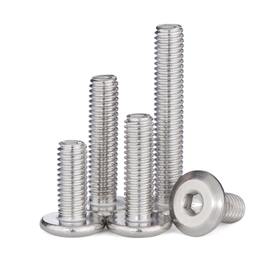 M4M5M6M8M10 304不锈钢大平头内六角螺丝薄头倒边平圆头家具螺丝L