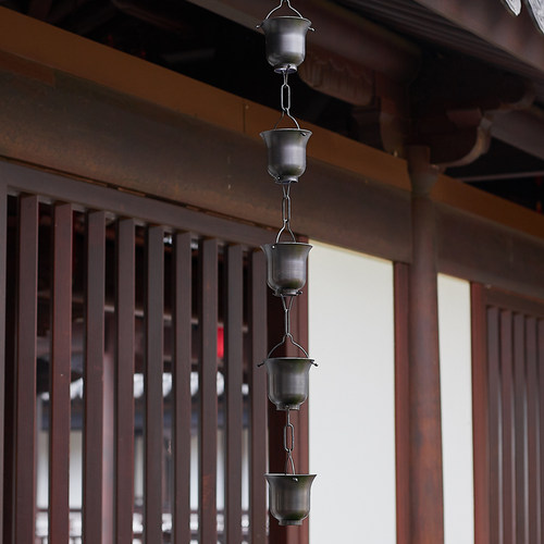 别墅铜雨链日式屋檐雨链排水链落水导水链雨铃天沟引水链水槽