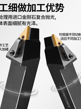 精车 数控刀杆72.5度外圆车刀杆MVVNN1616H/2020K16/2525M16尖刀