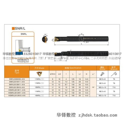变径内螺纹刀杆/内径牙刀SNR/SNL0008zK08/0010K/0012M11-A12-A16
