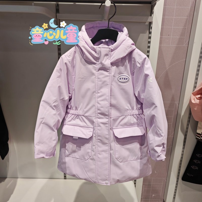 特步儿童2025冬新款6754羽绒服