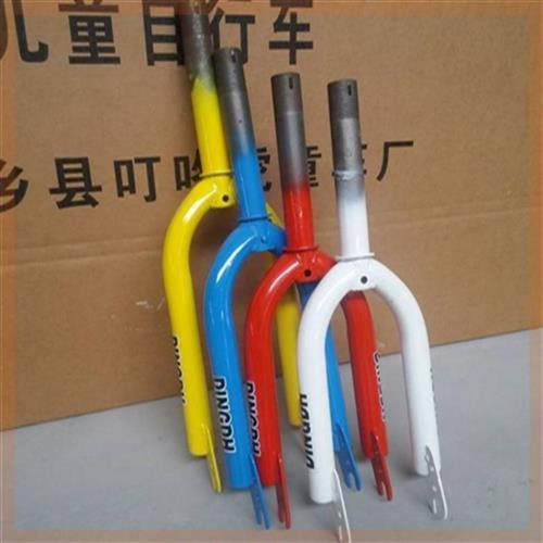 i配件16五蹬童14脚踏板小孩前叉脚件儿II碗自行车前叉配件三轮u.