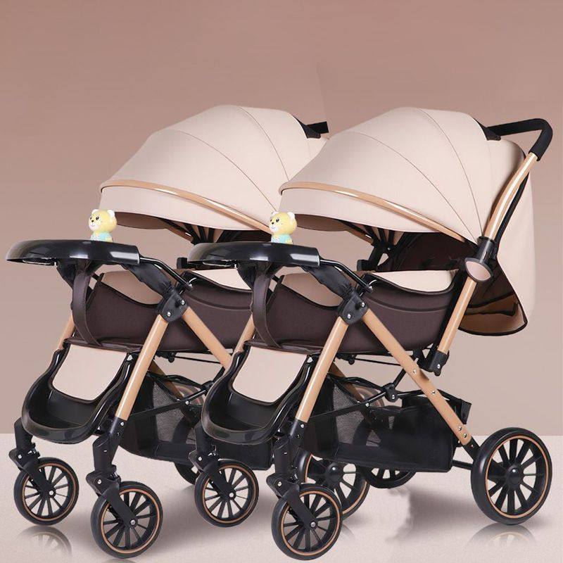 并联式双胞胎婴儿手推车可坐可躺双向推行婴儿车四轮避震0到3岁