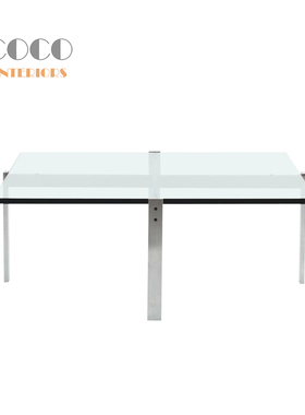 PK65 square coffee table北欧茶几简约现代设计师钢化玻璃方几