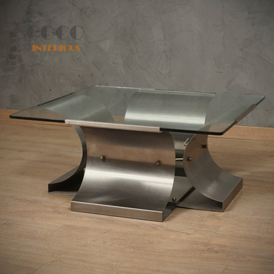 Francois Monnet Pour Kappa Table Basse法式不锈钢艺术茶几